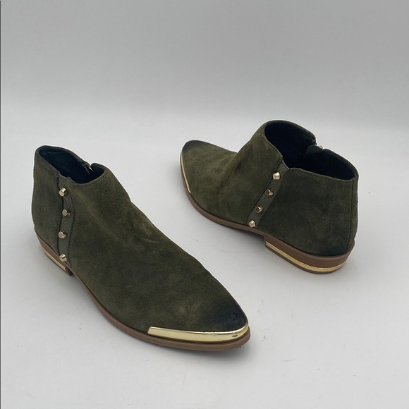 Fergie ankle boots are women 9M suede green gold details festival casual gipsy - Picture 13 of 14